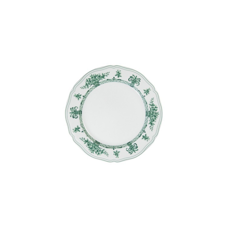 Тарелка LANT032VD001175, 17.5, фарфор, white, green, LE COQ