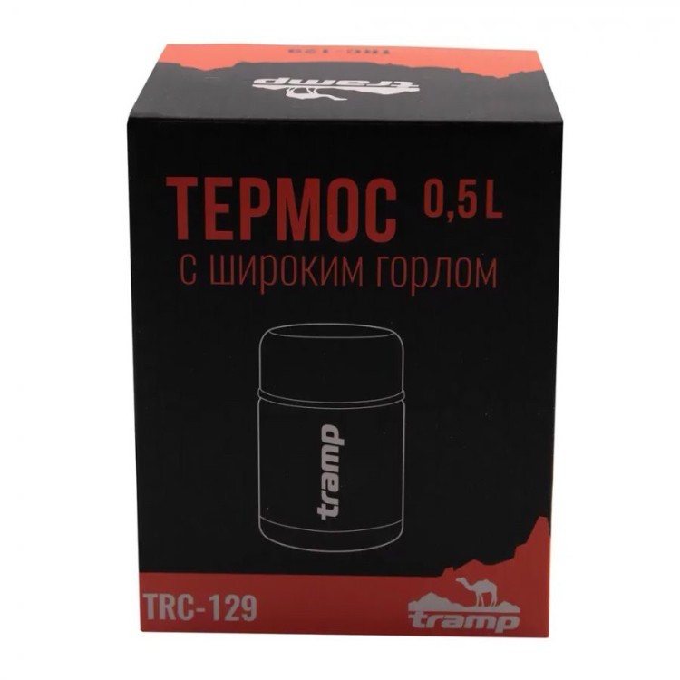 Термос Tramp с широким горлом 0,5 л серый TRC-129 (88083)