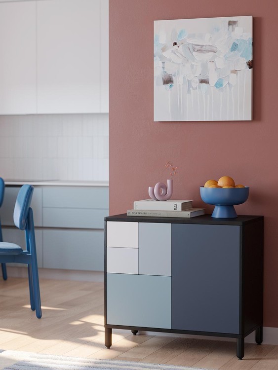 Панно декоративное fleur, 60х60 см, голубое (78818)