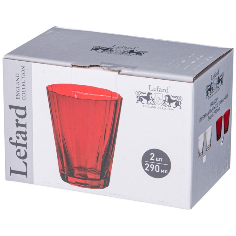 Набор стаканов из 2-х  штук "lotus red" 290мл Lefard (887-432)