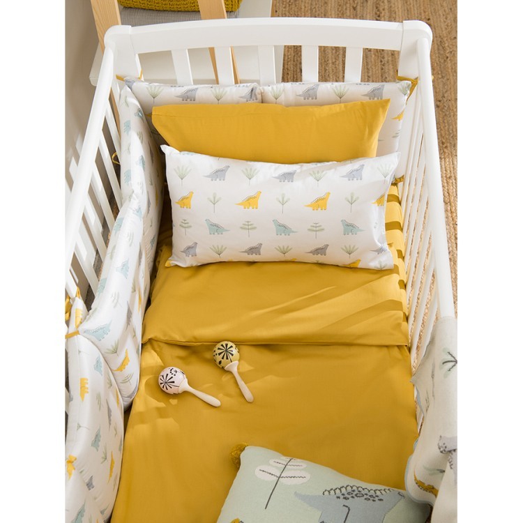 Комплект детского постельного белья из сатина горчичного цвета из коллекции essential, 110х140 см (71539)