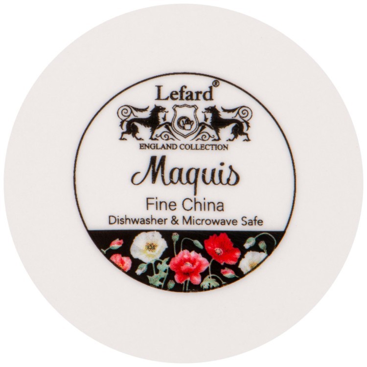 Набор тарелок обеденных "маки" 2 шт. 25,5 см черный Lefard (104-769)