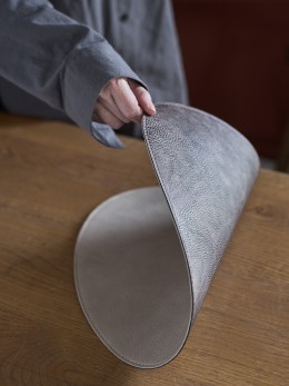 Салфетка сервировочная drop, 33х41 см, коричневая/золотистый металлик (80096)