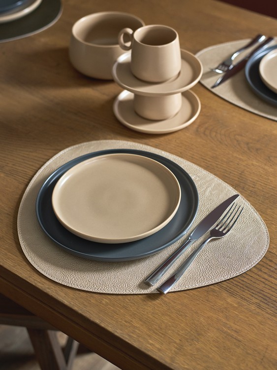 Салфетка сервировочная drop, 33х41 см, коричневая/золотистый металлик (80096)