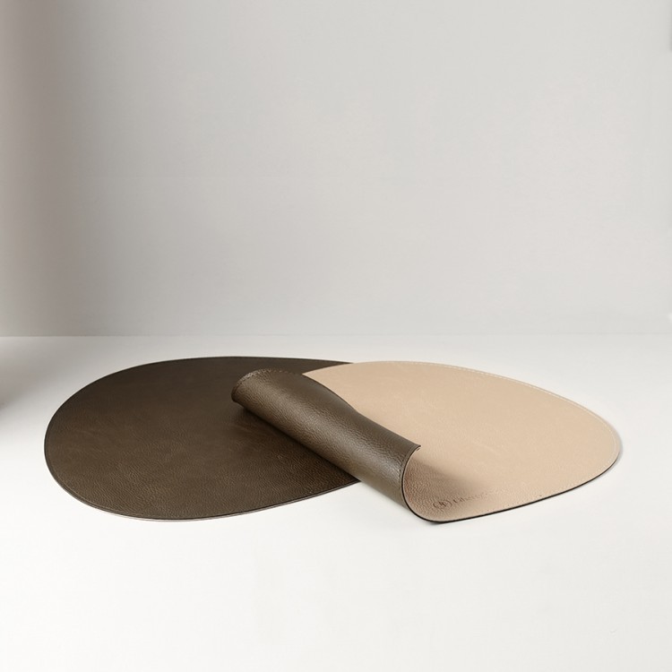 Салфетка сервировочная drop, 33х41 см, коричневая/золотистый металлик (80096)