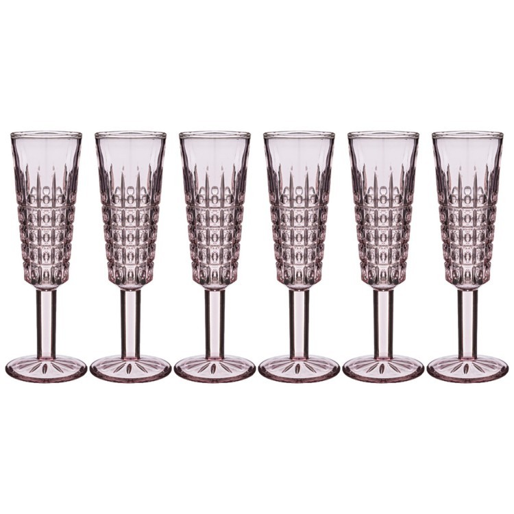 Набор бокалов для шампанского "графика" 6шт. серия "muza color" 150 мл высота=20 см. Lefard (694-004)