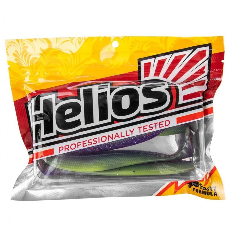 Виброхвост Helios Trofey 5.5"/14 см, цвет Fio & Lime 4 шт HS-25-014 (77852)