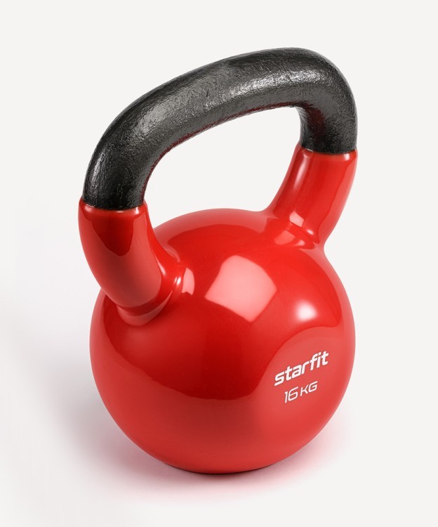 Гиря виниловая Starfit DB-401, 16 кг, красный (2103604)