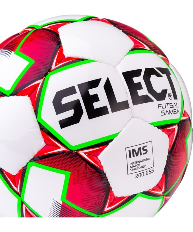 Мяч футзальный Futsal Samba IMS 852618, №4, белый/красный/зеленый (806953)