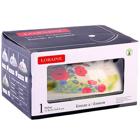 Масленка с крышкой 17,8х13,3х9,8см 2пр Цветущие Маки LR (60280) Масленка с крышкой 17,8х13,3х9,8см 2пр Цветущие Маки LR (60280)