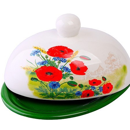 Масленка с крышкой 17,8х13,3х9,8см 2пр Цветущие Маки LR (60280) Масленка с крышкой 17,8х13,3х9,8см 2пр Цветущие Маки LR (60280)