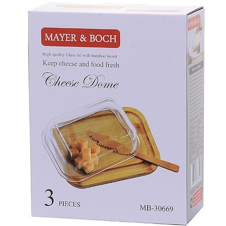 Масленка стекло-бамбук с ножом МВ (30669) Масленка стекло-бамбук с ножом МВ (30669)