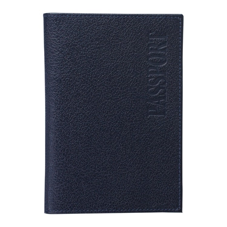Обложка на паспорт Befler Грейд из натуральной кожи синяя O.1.-9 (66879)
