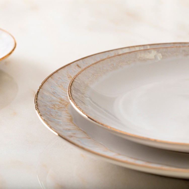 Тарелка TA603-WGD(COP211-00115C), 21.6, керамика, white, gold, CASAFINA BY COSTA NOVA Тарелка TA603-WGD(COP211-00115C), 21.6, керамика, white, gold, CASAFINA BY COSTA NOVA