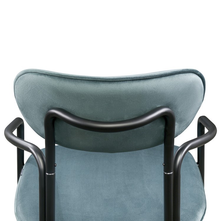 Стул ror, round, велюр, черный/зеленый (74436)