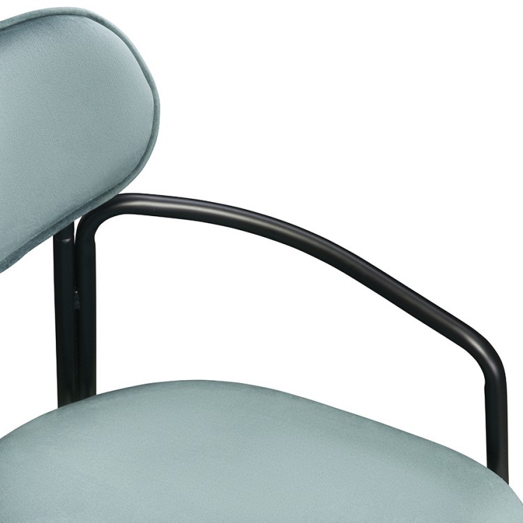 Стул ror, round, велюр, черный/зеленый (74436)