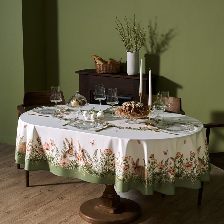 Скатерть овальная "sense",160х220см, 100% хлопок, твил c пропиткой (850-753-41) 