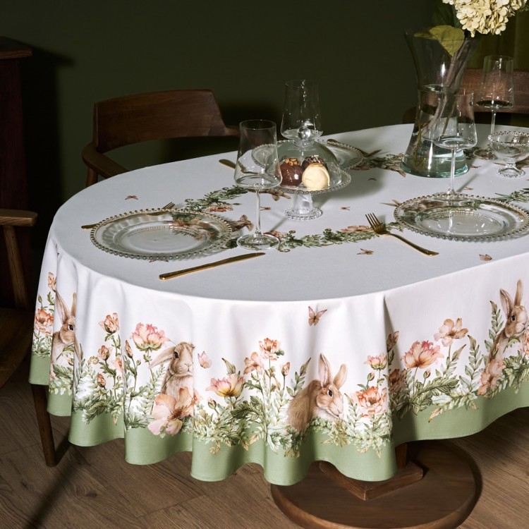 Скатерть овальная "sense",160х220см, 100% хлопок, твил c пропиткой (850-753-41) 