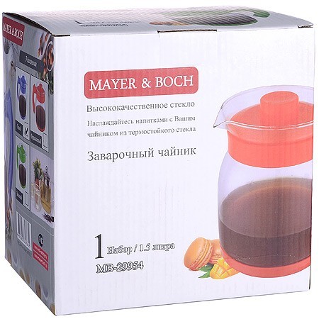 Чайник заварочный 1,5 л стекло Mayer&Boch (29954) Чайник заварочный 1,5 л стекло Mayer&Boch (29954)