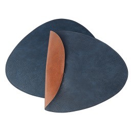 Салфетка сервировочная drop, 33х41 см, синяя/коричневая (80097)