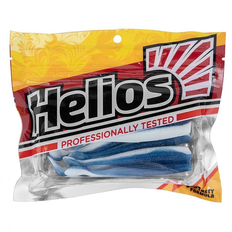Виброхвост Helios Chebak 3,15"/8 см, цвет Blue Sparkles & White 7 шт HS-3-026 (77549)