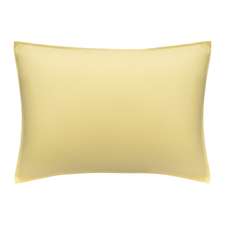 Комплект постельного белья из стираного перкаля светло-желтого цвета из коллекции essential, 150х200 см (77731)