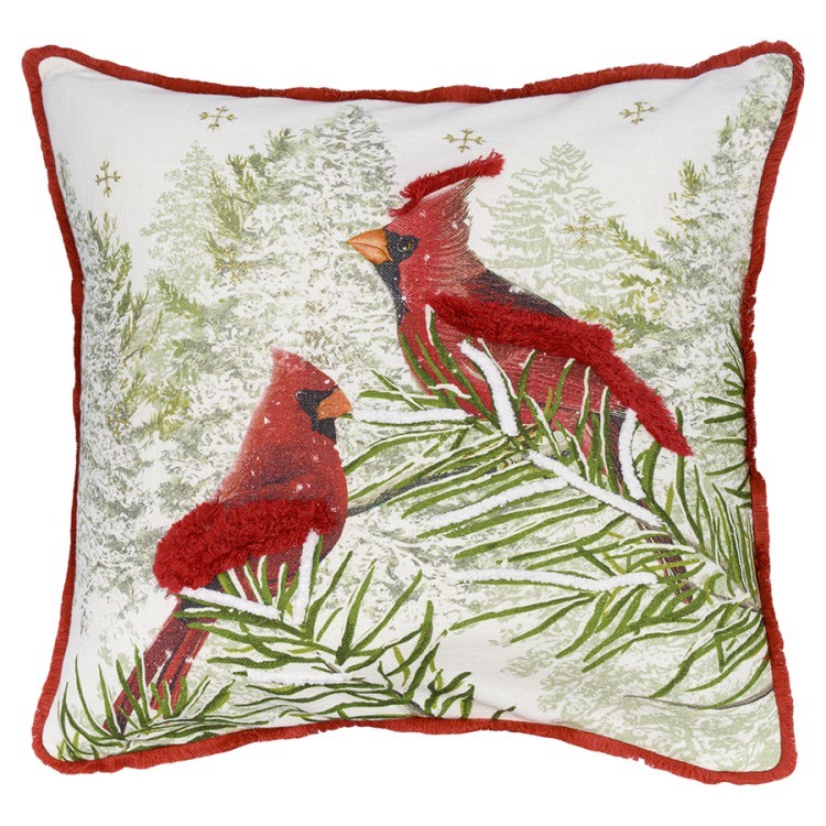 Подушка декоративная с рисунком northern cardinal из коллекции new year essential, 45х45 см (75364)
