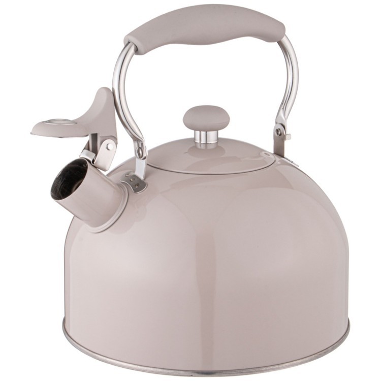 Чайник agness со свистком 2,5 л,нжс индукция, цвет: дымчатый серый Agness (937-906)