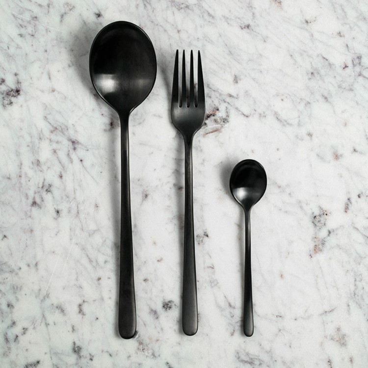 Ложка кофейная 2RDU0008, нержавеющая сталь 18/10, PVD, total black, PINTINOX Ложка кофейная 2RDU0008, нержавеющая сталь 18/10, PVD, total black, PINTINOX