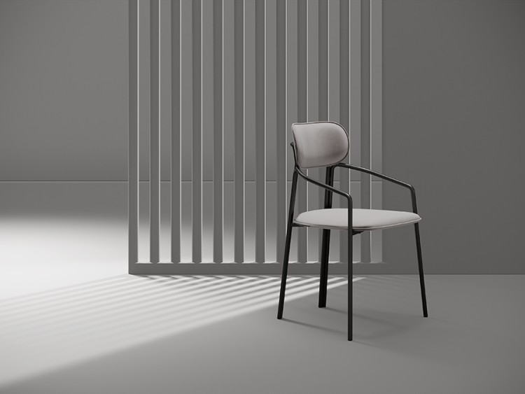 Стул ror, round, велюр, черный/серый (74438) Стул ror, round, велюр, черный/серый (74438)