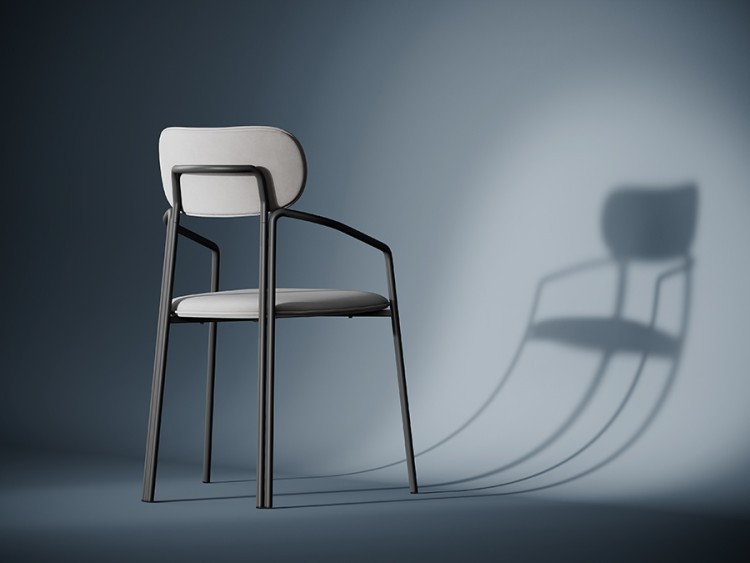 Стул ror, round, велюр, черный/серый (74438) Стул ror, round, велюр, черный/серый (74438)