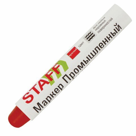 Маркер-краска красный для промышленной маркировки Staff ПМ-100 твердый 150814 (6) (86657) Маркер-краска красный для промышленной маркировки Staff ПМ-100 твердый 150814 (6) (86657)