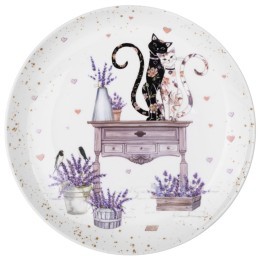 Набор тарелок закусочных lefard "лавандовые коты" 2 шт. 20,5*2 см Lefard (425-166)