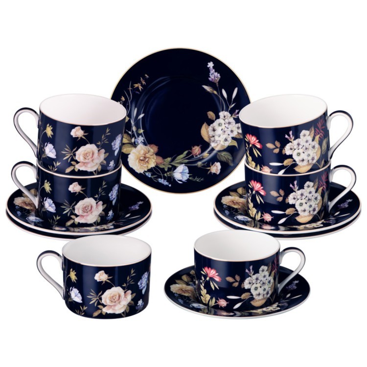 Чайный набор lefard "кобальт" на 6 пер. 12 пр. 190 мл Lefard (86-2553-2)