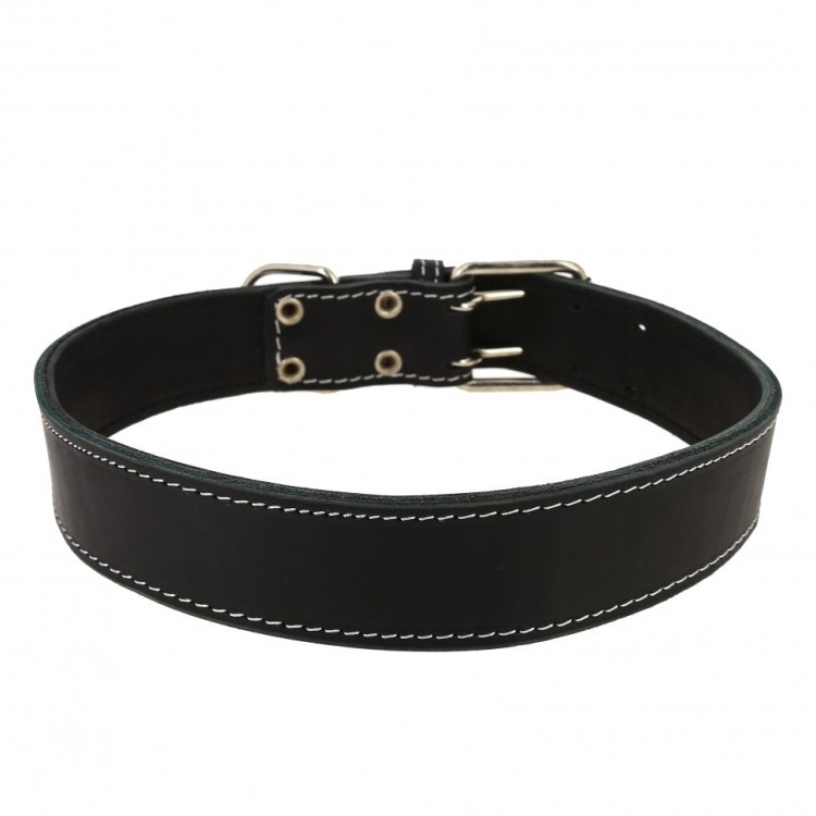 Ошейник кожаный двойной Каскад 4,5 см на шею 57-66 см (82757)