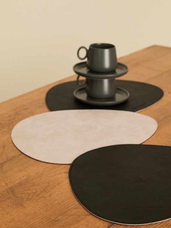 Салфетка сервировочная drop, 33х41 см, черная/светло-серая (80099)