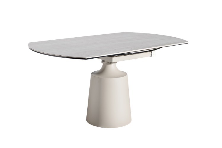 Стол обеденный раскл. керам.столешница, 90(30+30)*150*75/77см, белый/бежевый (TT-00016218)
