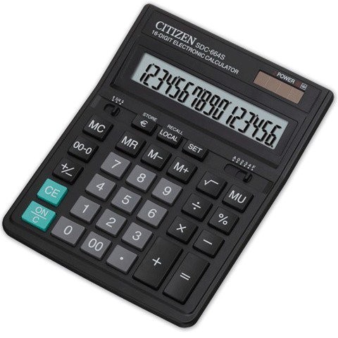 Калькулятор настольный Citizen SDC-664S 16 разрядов 250334 (64916)