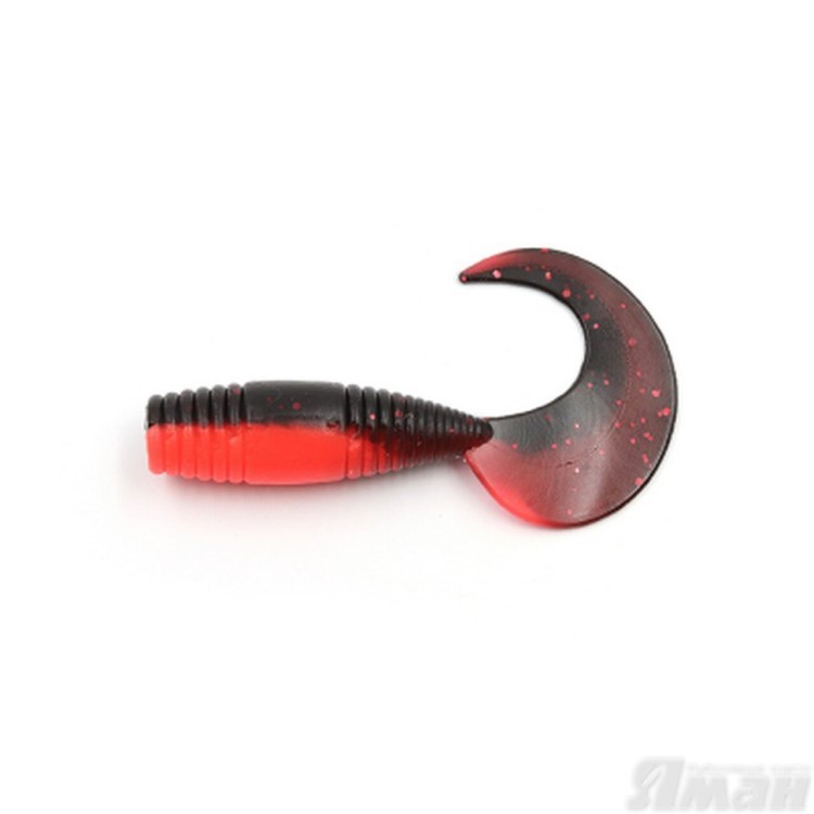 Твистер Yaman Spry Tail, 3" цвет 33 - Black Red Flake Y-ST3-33 (70751)