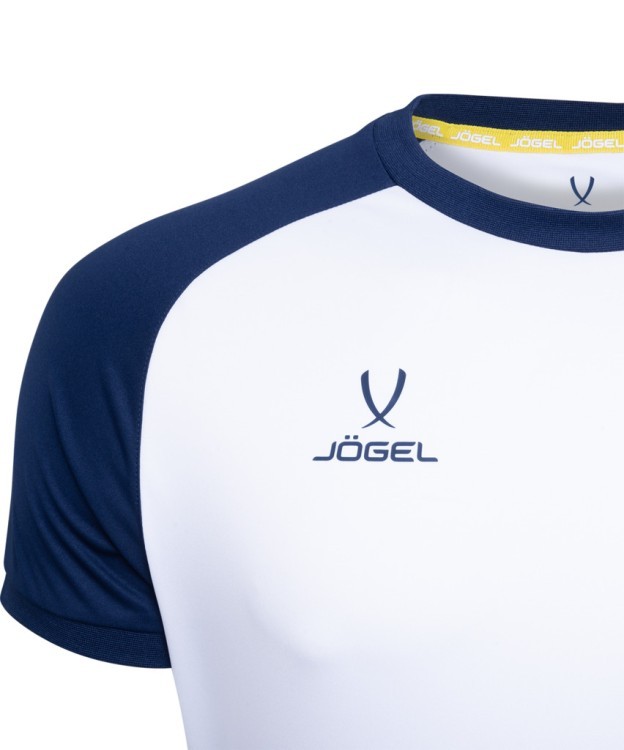 Футболка игровая JÖGEL CAMP Reglan Jersey, белый/темно-синий, детский (702227)