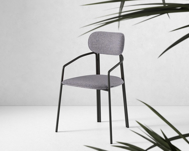 Стул ror, round, рогожка, черный/серый (74441) Стул ror, round, рогожка, черный/серый (74441)