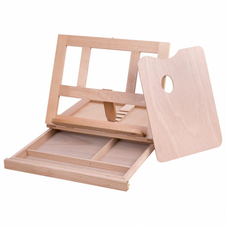 Мольберт настольный из бука с выдвижным ящ. 34,5х26х27 см холст до 30 см Brauberg ART 192247 (1) (89492)