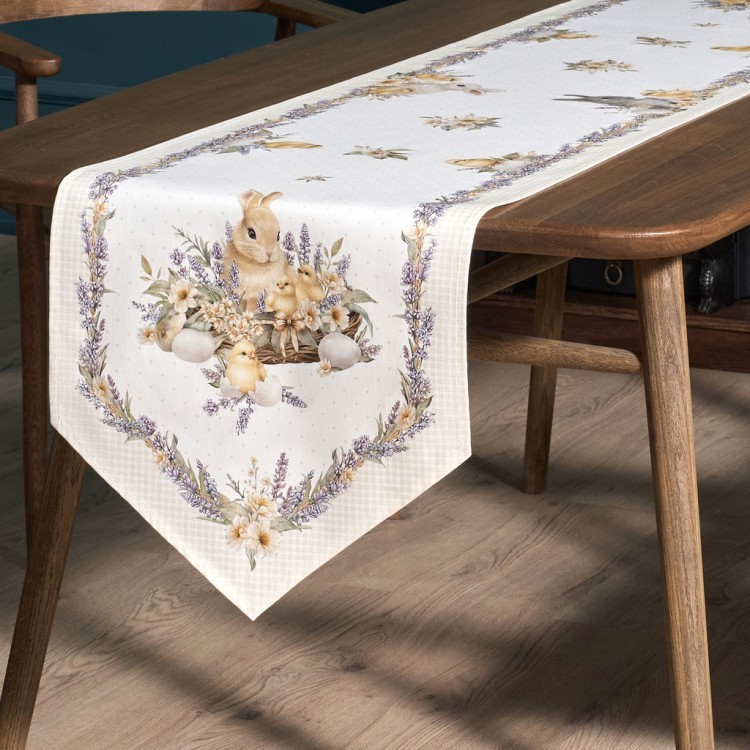 Дорожка "лавандовая весна" 45х215см, 100% хлопок, твил Lefard (850-768-31)