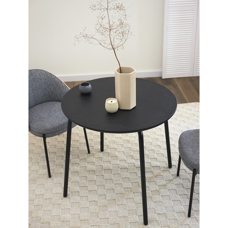 Стол обеденный round, D80 см, черный (77794)