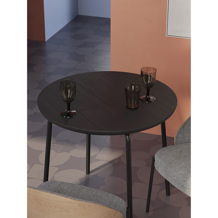 Стол обеденный round, D80 см, черный (77794)