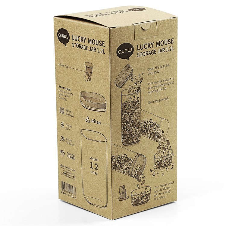Контейнер для пищевых продуктов lucky mouse, 1,2 л (68791)