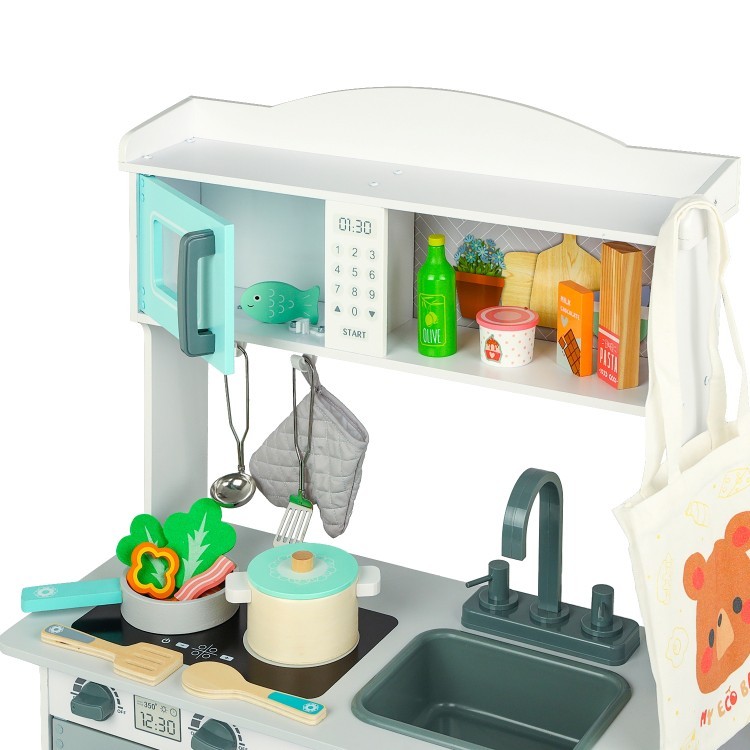 Детская деревянная игровая кухня "Грейси Стайл" с 27 аксессуарами (PK220-01)