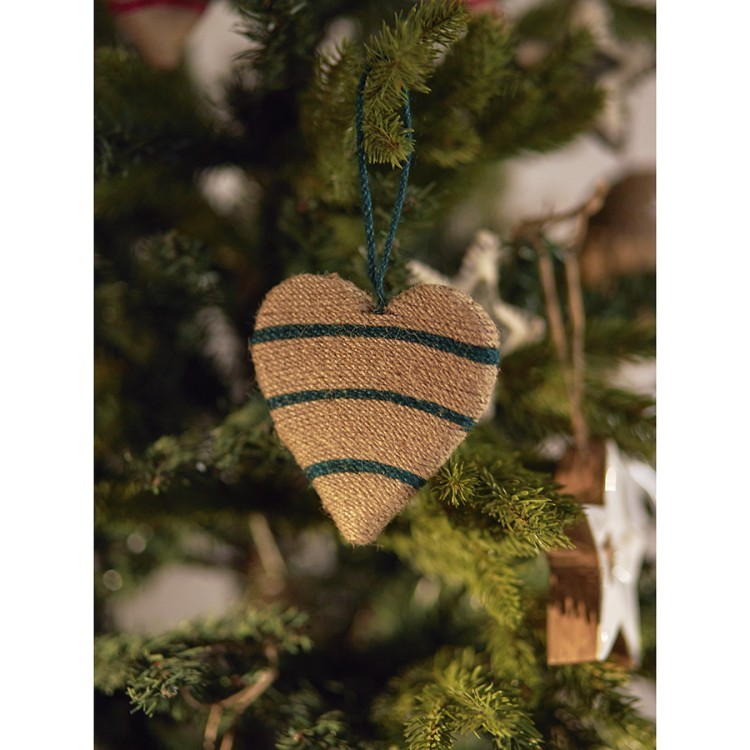 Набор елочных украшений trendy stripes из джута и гофрированного картона из коллекции new year essential, 4 шт. (76827)