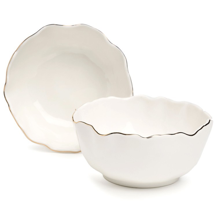 Набор салатников lefard "charm" 2 шт. 12,5*5,5 см 350 мл (с золотой линией) Lefard (779-359)