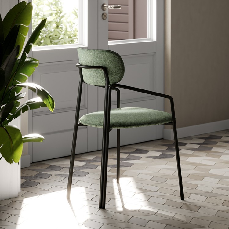 Стул ror, round, рогожка, черный/зеленый (74440) Стул ror, round, рогожка, черный/зеленый (74440)